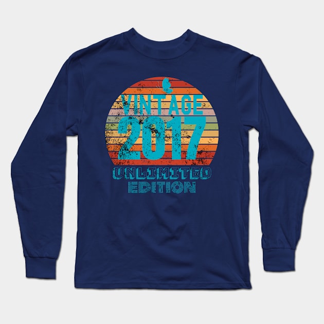 vintage 2017 retro sunset Long Sleeve T-Shirt by J&R collection